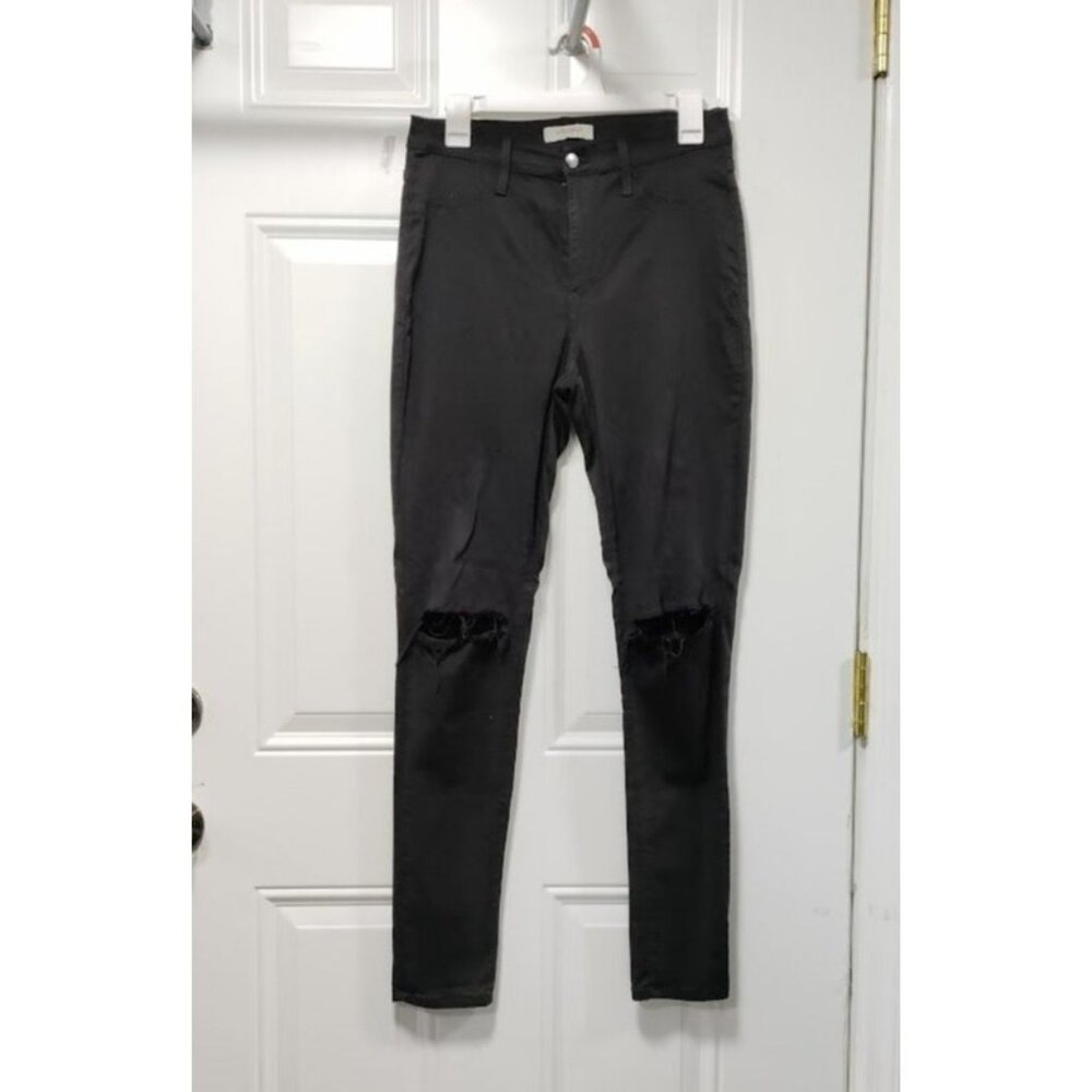 Vibrant M.I.U Women's Black Distressed Knee Skinny Jeans Size 13 (W30) - Picture 2 of 11